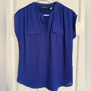 INC cobalt blue blouse